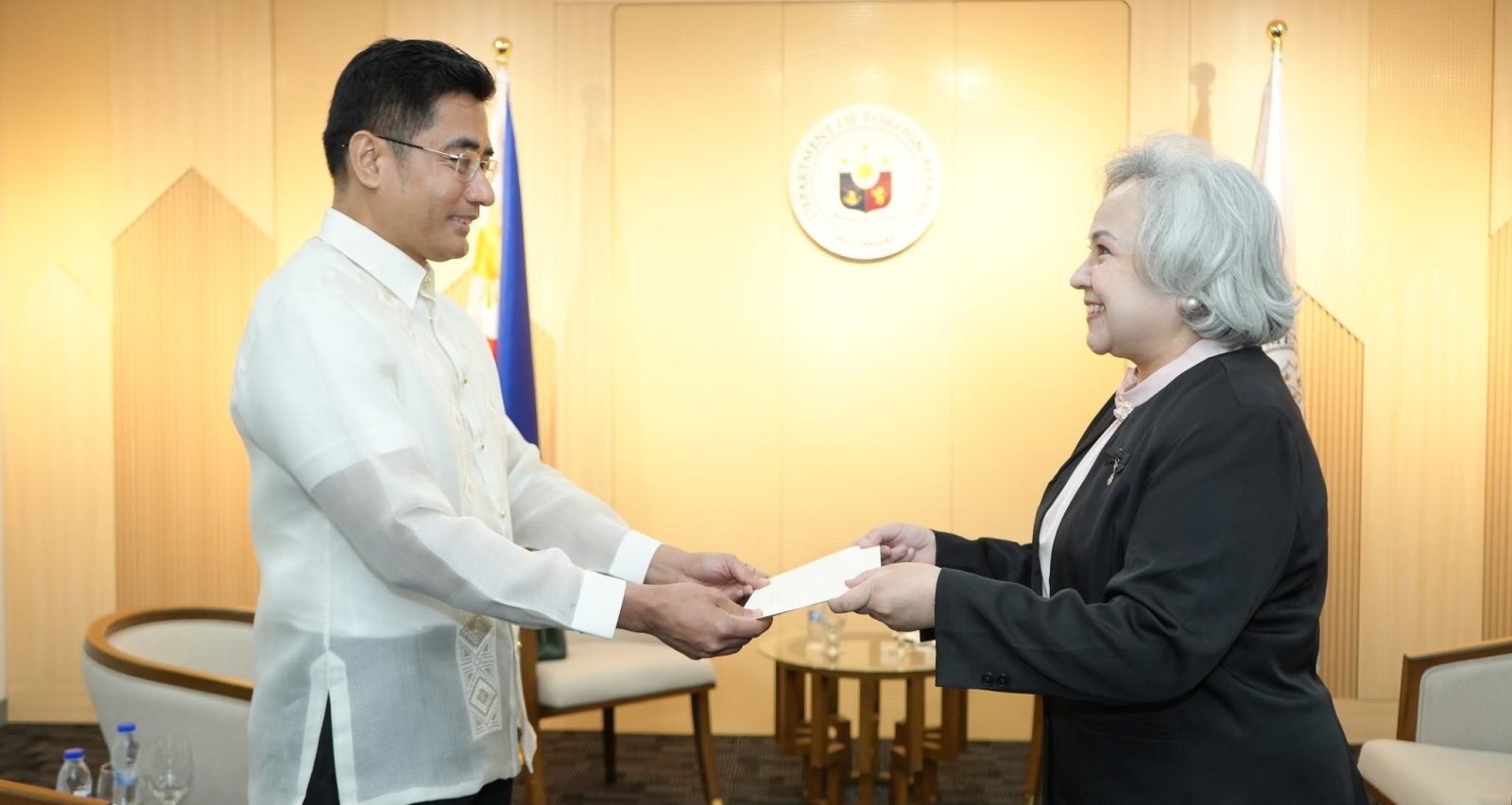 Presentation of Open Copies of Letters of Credence of the Ambassador-designate to the DFA Chief of Protocol