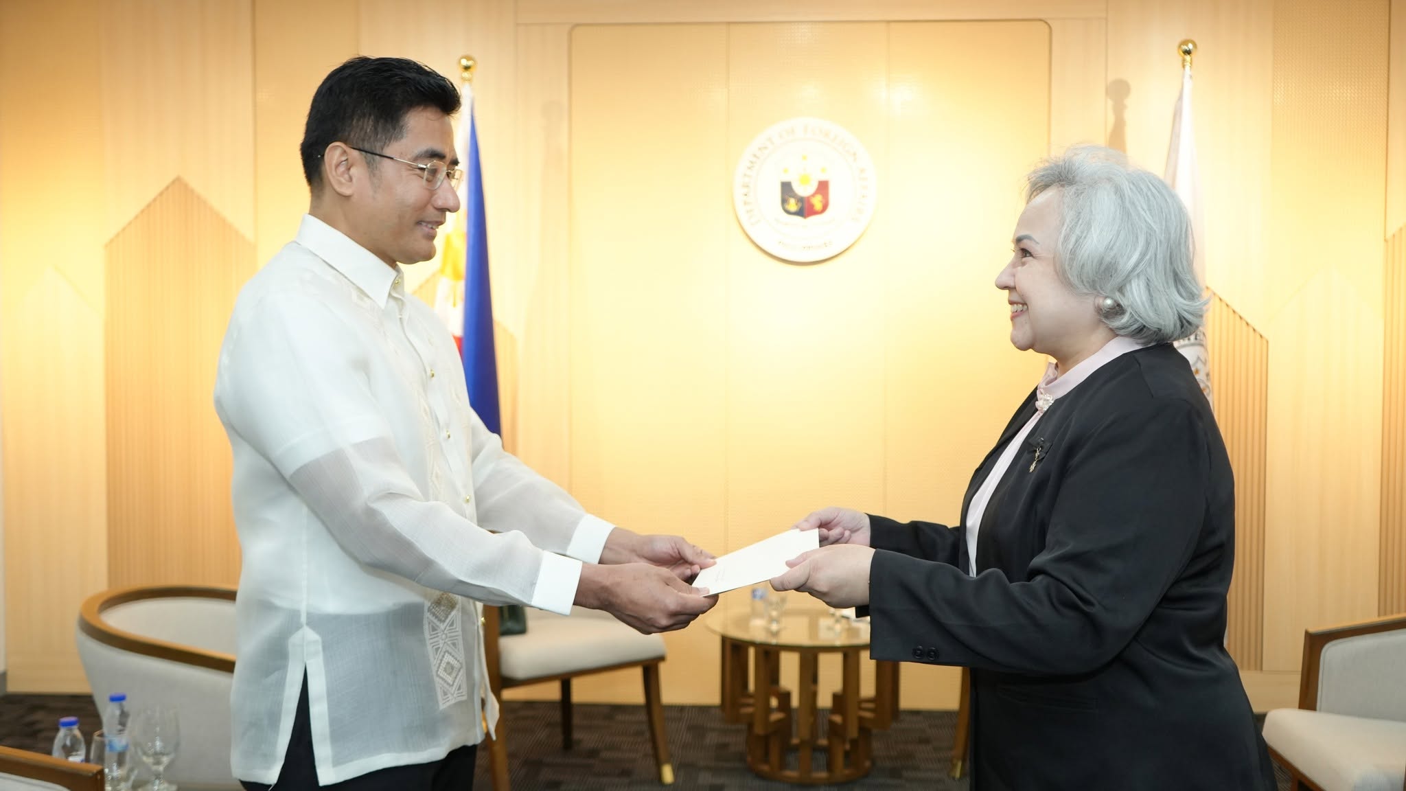 Presentation of Open Copies of Letters of Credence of the Ambassador-designate to the DFA Chief of Protocol